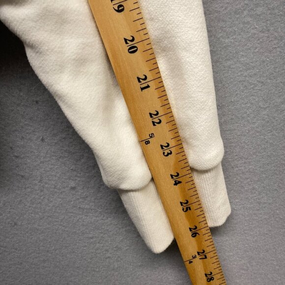 Odeyalo Sweatshirt Womens Small Cream Quarter Zip Soft Cotton Oversized - Picture 10 of 13